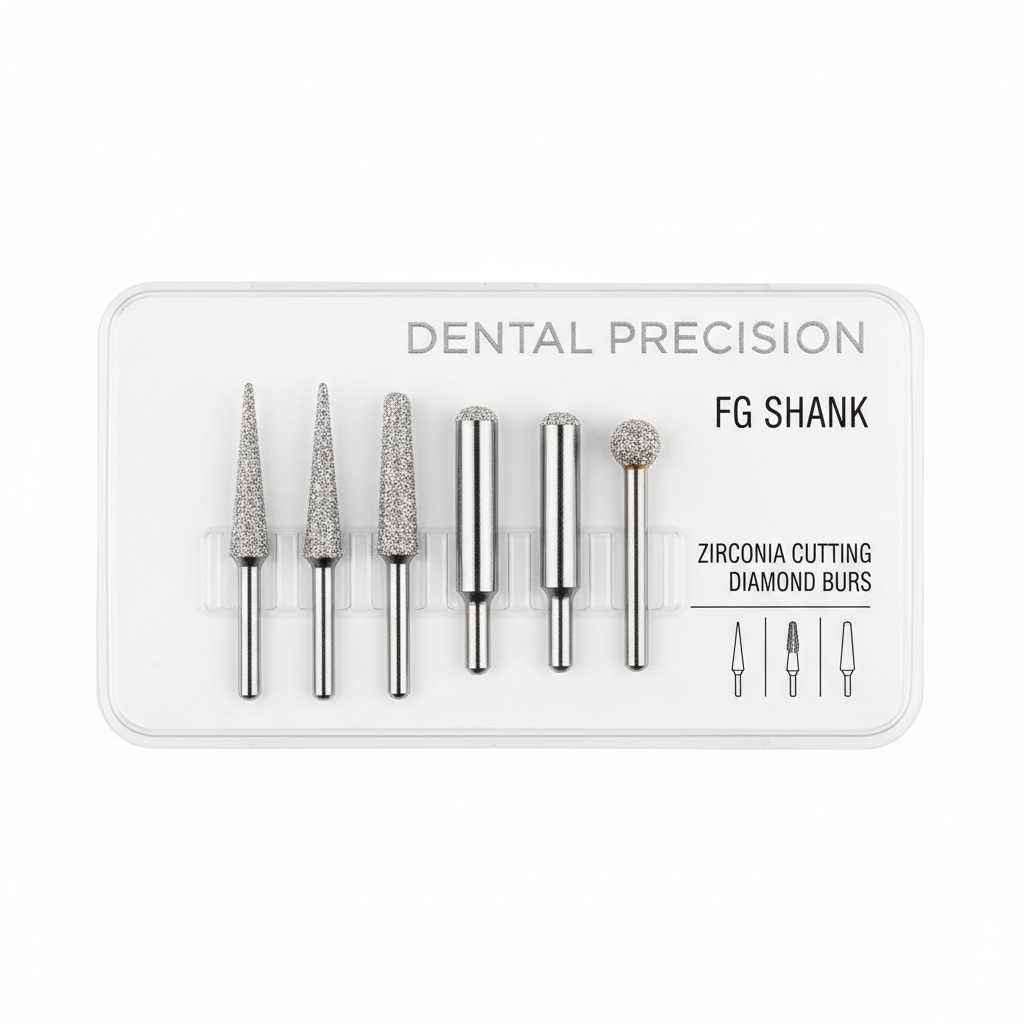 Zirconia Cutting Diamond Burs for Crown and Endo Access Pack of 5