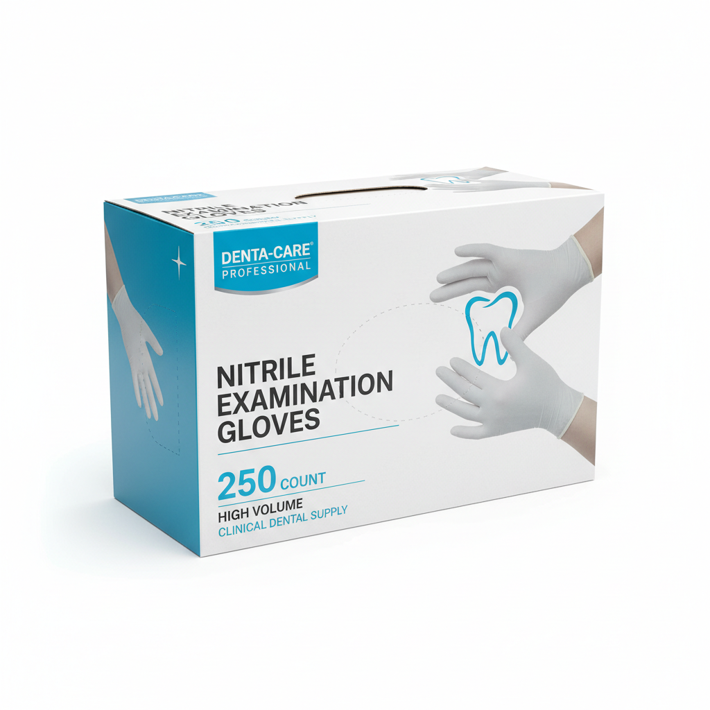 HB 250 Nitrile Examination Gloves Box of 250