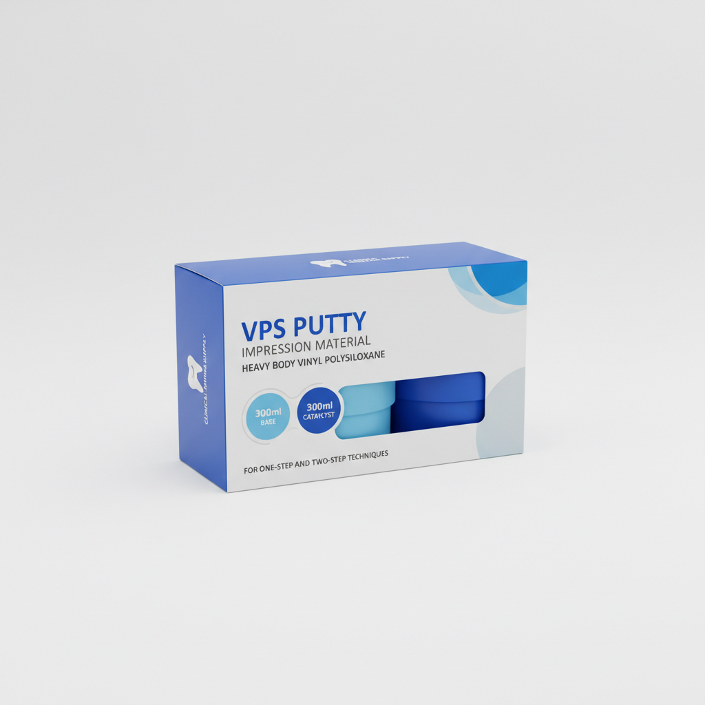 VPS Putty Heavy Body Dental Impression Material 300ml Base and Catalyst