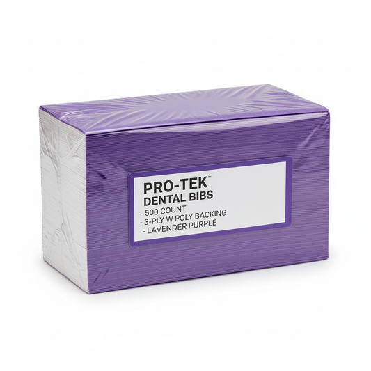 Leo Purple 3-Ply Dental Patient Bibs Pack of 500