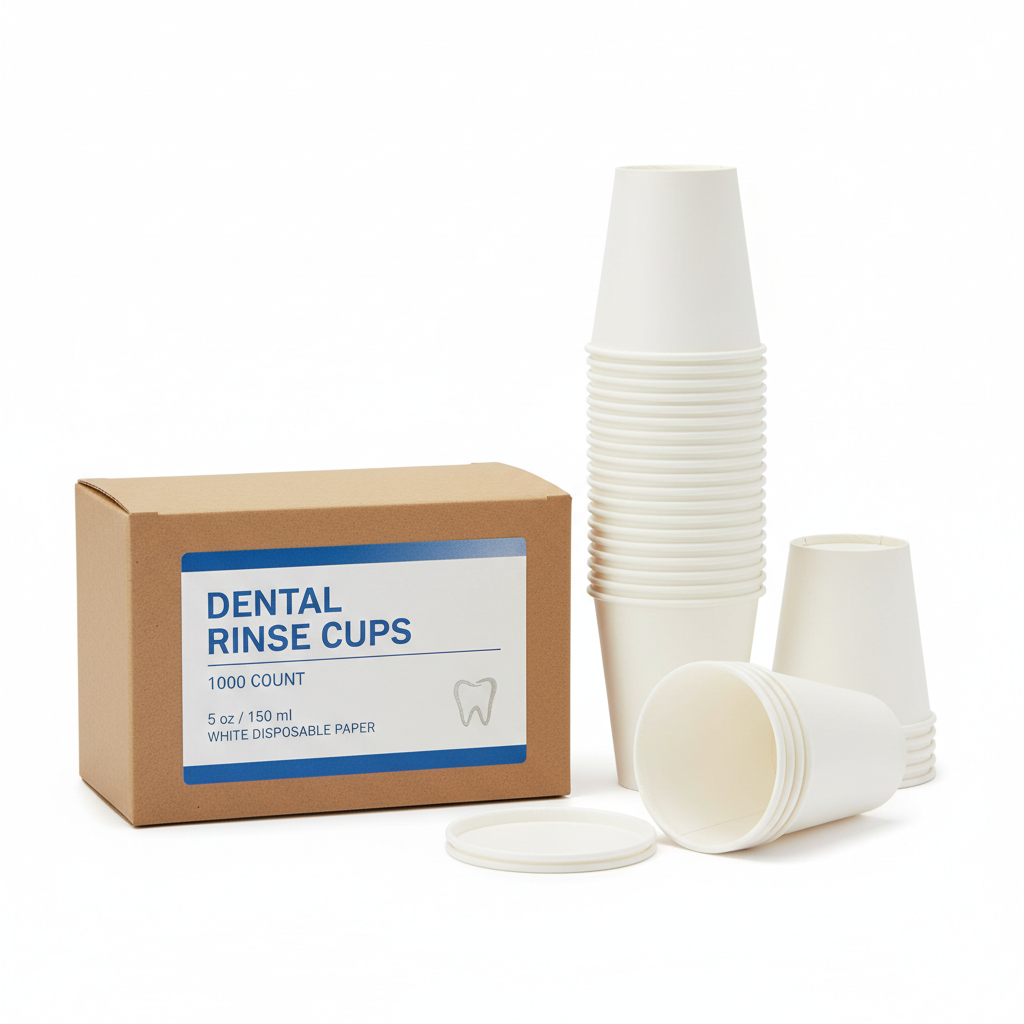 Cheeta Disposable White Paper Rinse Cups Case of 1000