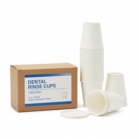 Cheeta Disposable White Paper Rinse Cups Case of 1000