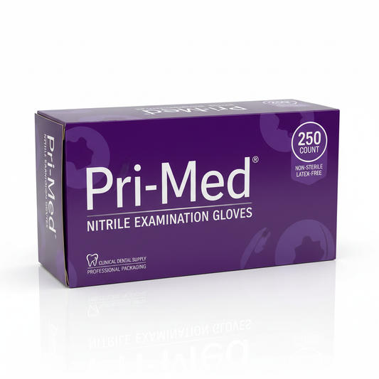 Pri-Med Blueberry Purple Nitrile Examination Gloves Box of 250