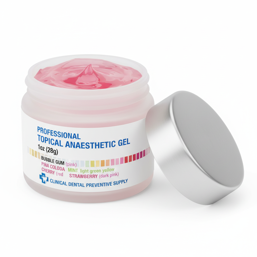 Professional Dental Topical Anaesthetic Gel 1oz Jar 5 Flavours